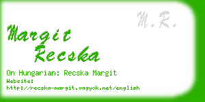 margit recska business card